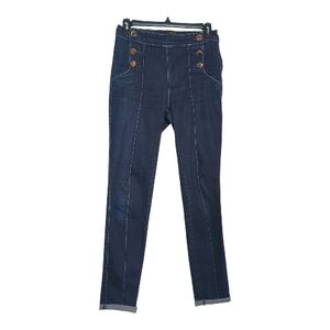 Brazilian Designer Damyller Women's Boho, Coastal Vibe, Sailorcore Jeans Size 4